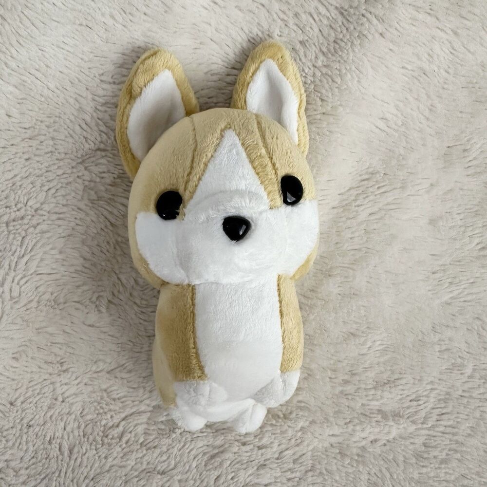 Bellzi Mini Corgi Chihuahua 6” Plush Stuffed Animal Dog Cream